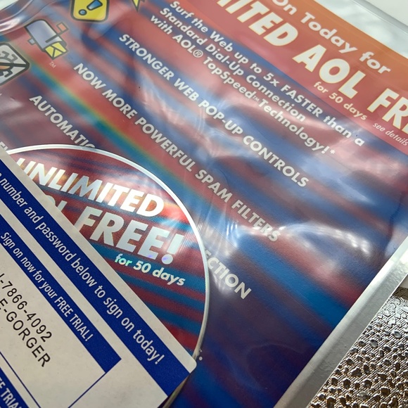 Vintage Unlimited AOL NASCAR Race Old Technology Giveaway Disc Sealed - Picture 7 of 7